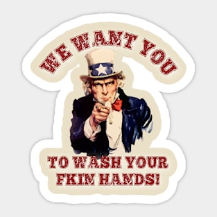 We want you Sticker